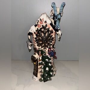 Blue Sky Clayworks Heather Goldminc 2000 Four Seasons Winter Candle Holder.